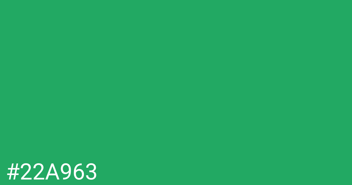 Hex color #22a963 graphic