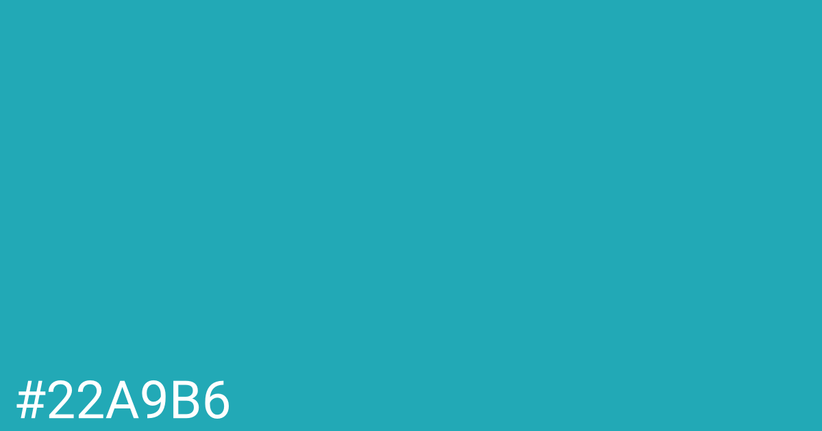 Hex color #22a9b6 graphic