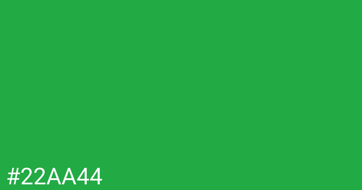 Hex color #22aa44 graphic