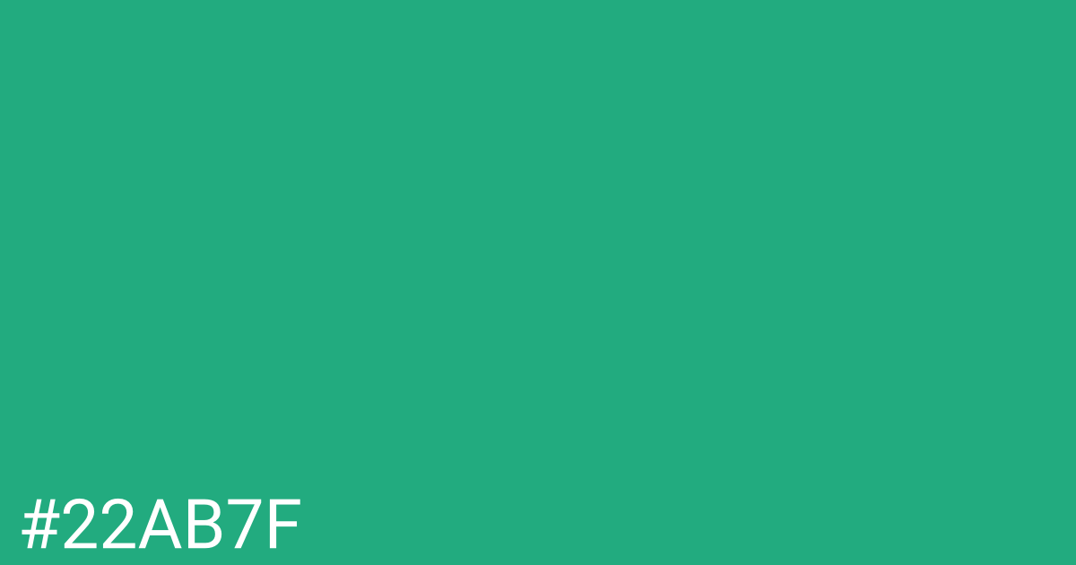 Hex color #22ab7f graphic