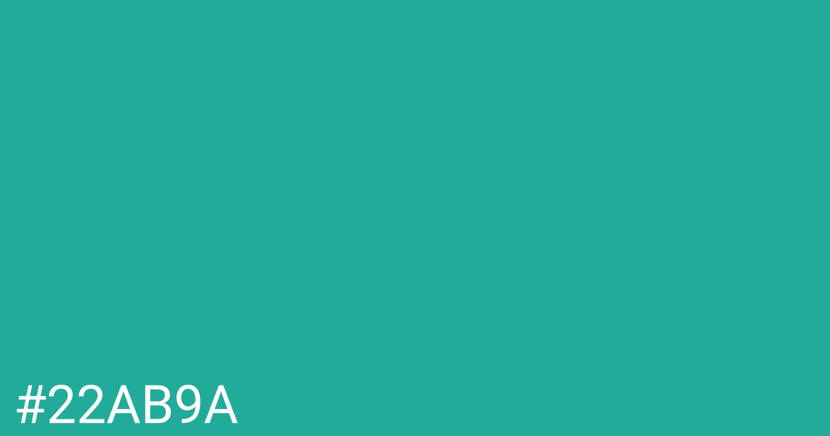 Hex color #22ab9a graphic