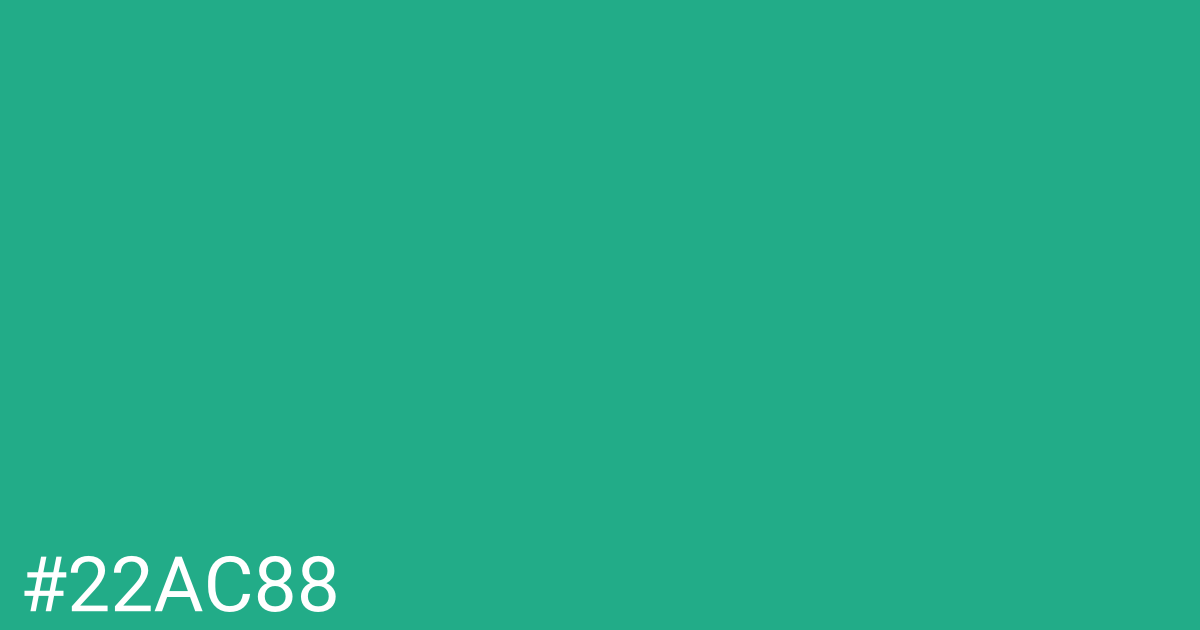 Hex color #22ac88 graphic