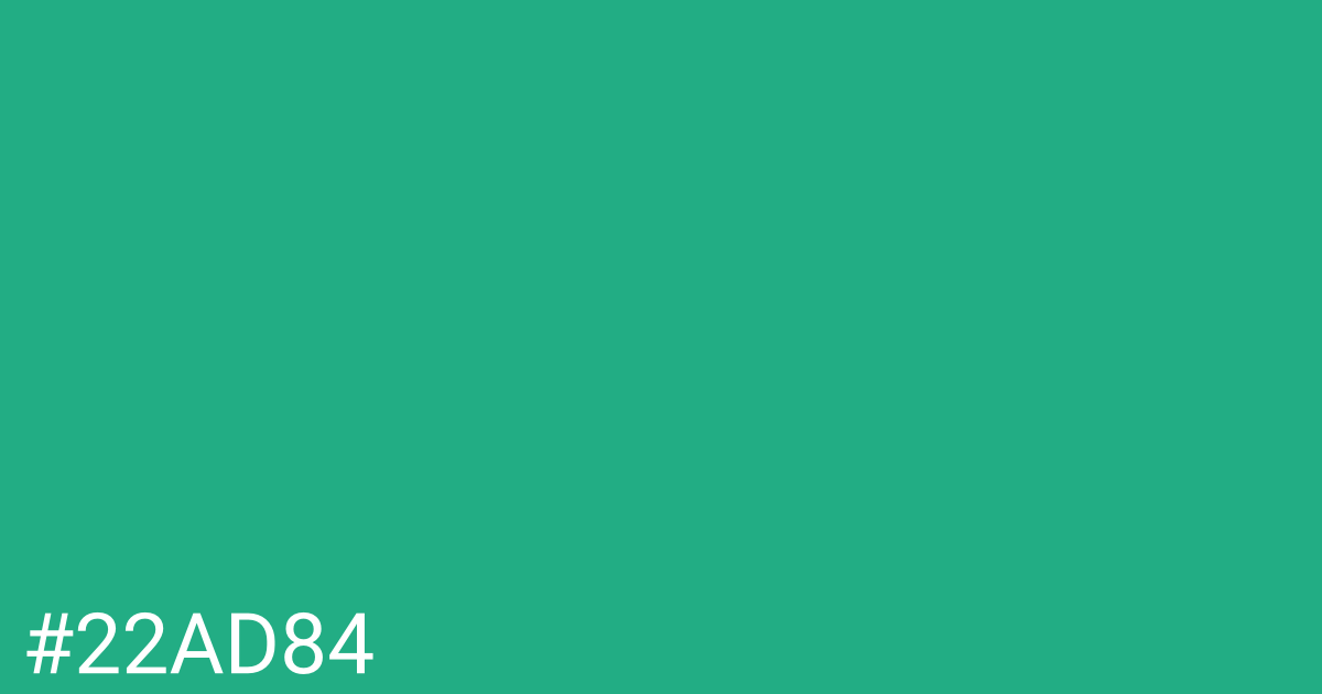 Hex color #22ad84 graphic