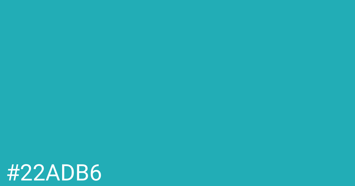 Hex color #22adb6 graphic
