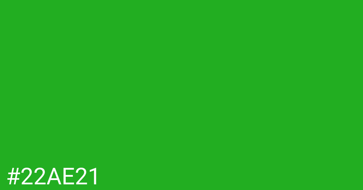 Hex color #22ae21 graphic