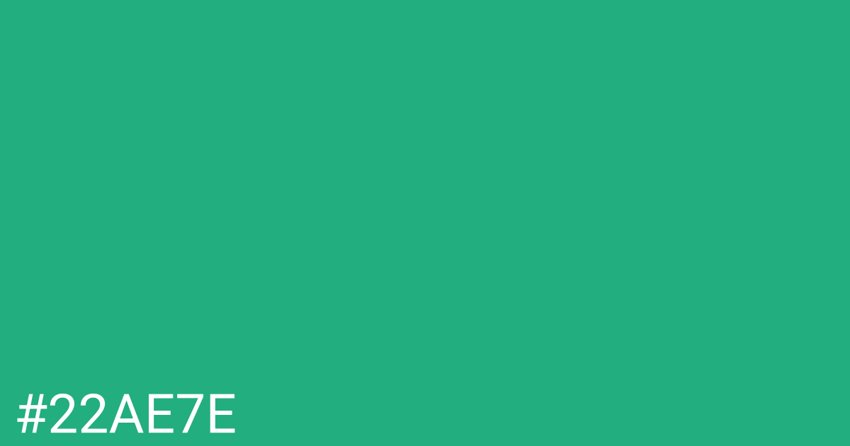 Hex color #22ae7e graphic