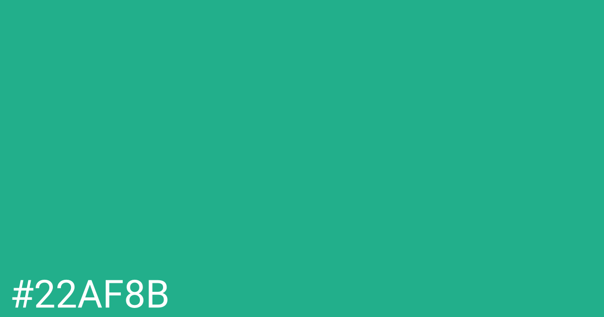 Hex color #22af8b graphic