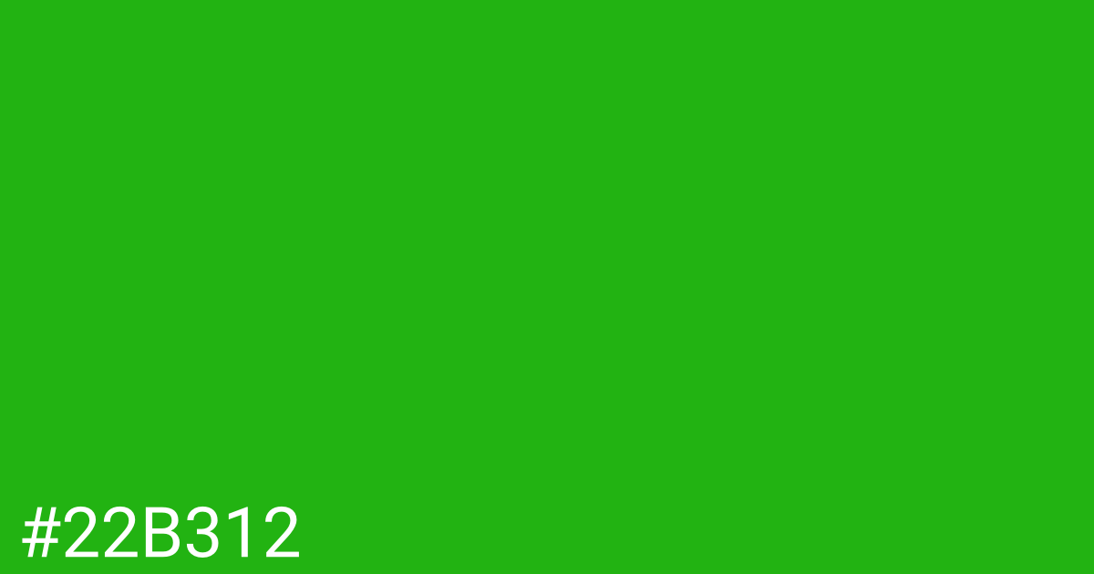 Hex color #22b312 graphic