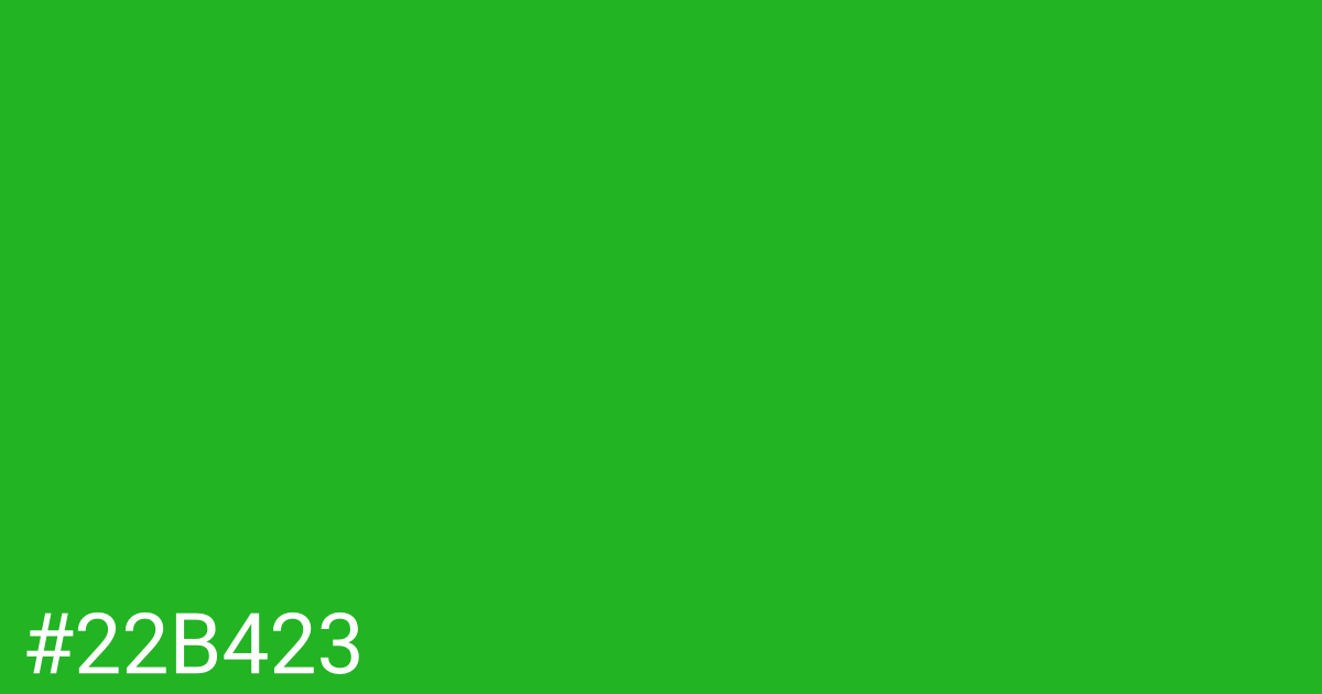 Hex color #22b423 graphic