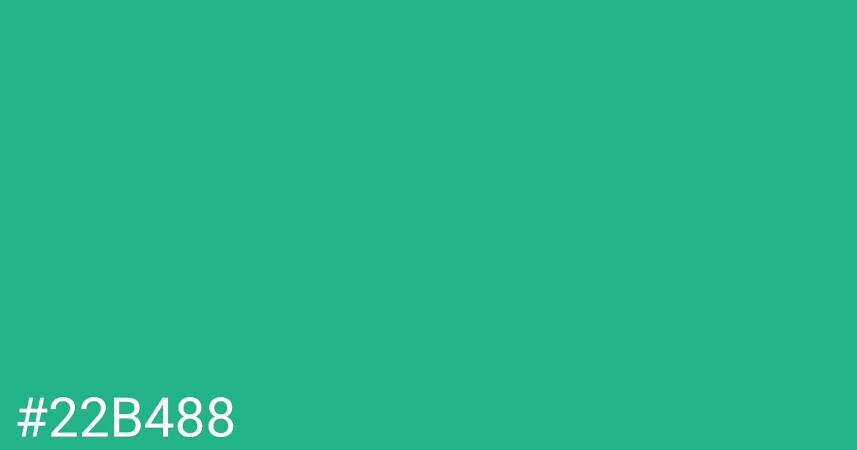 Hex color #22b488 graphic