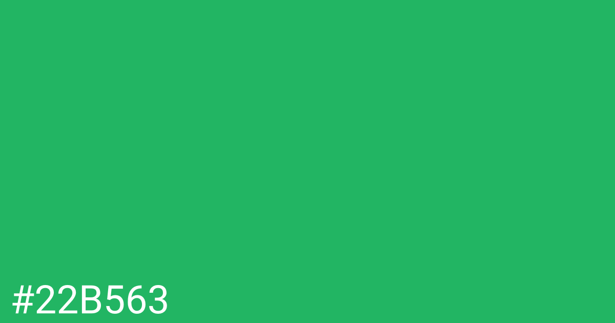 Hex color #22b563 graphic