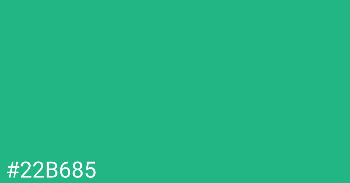 Hex color #22b685 graphic