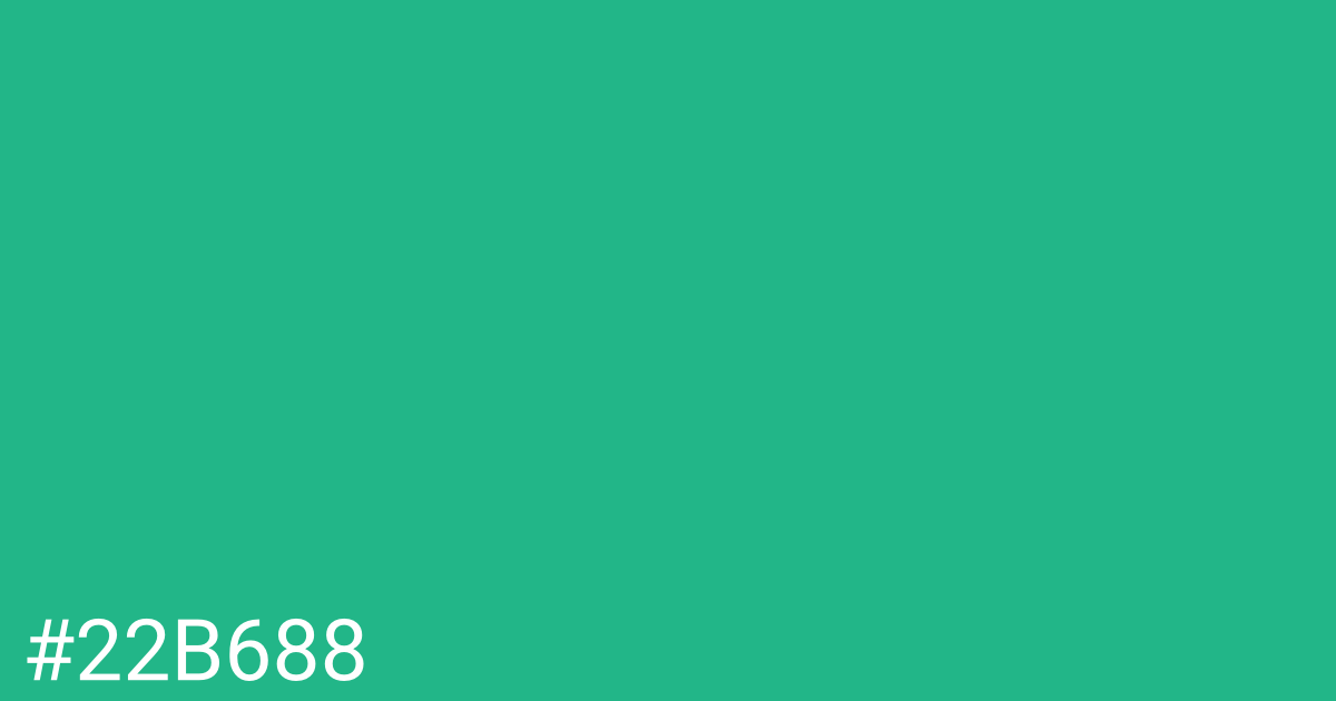 Hex color #22b688 graphic