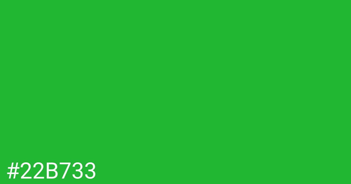 Hex color #22b733 graphic