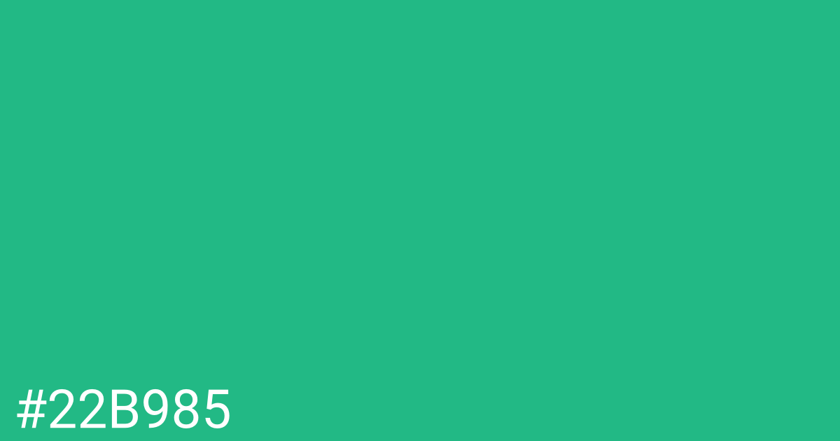 Hex color #22b985 graphic