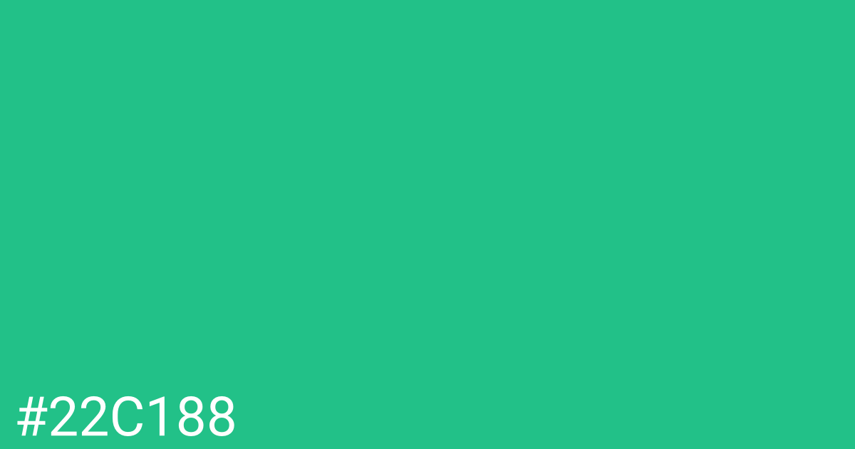 Hex color #22c188 graphic