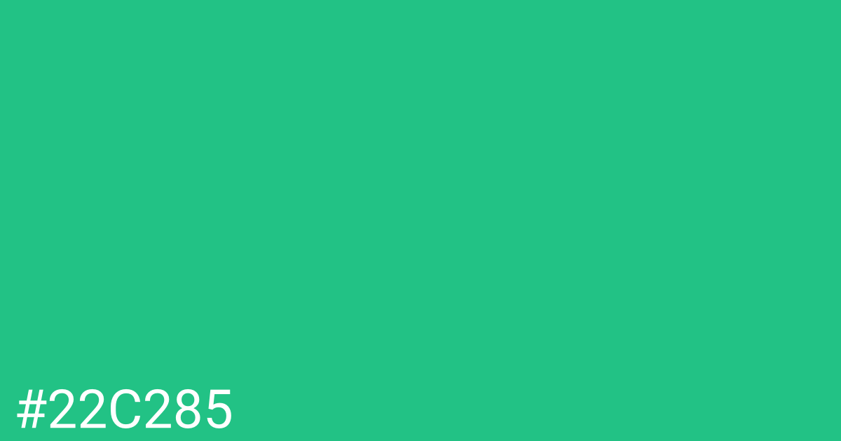 Hex color #22c285 graphic