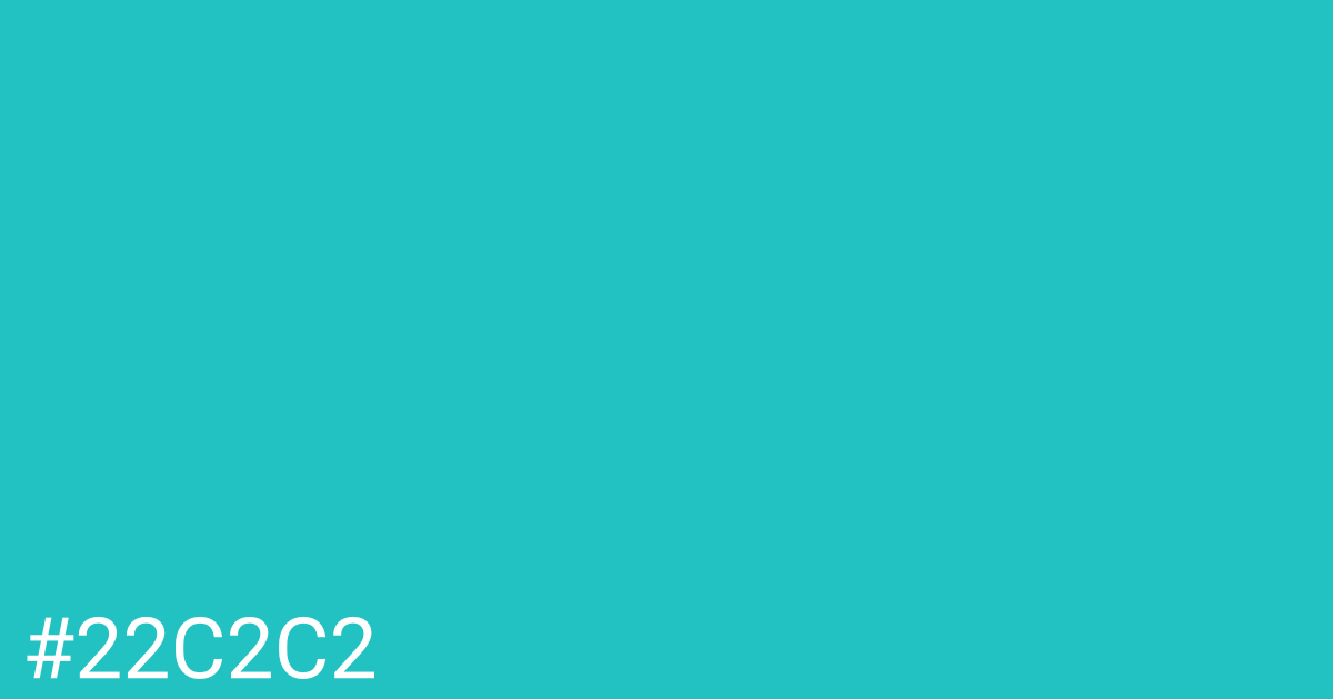 Hex color #22c2c2 graphic
