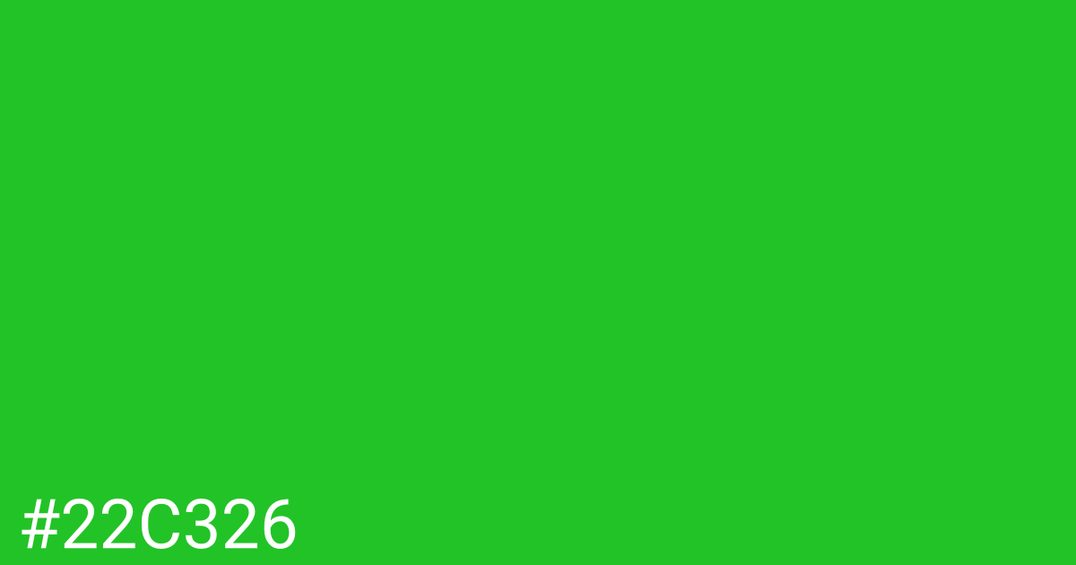 Hex color #22c326 graphic