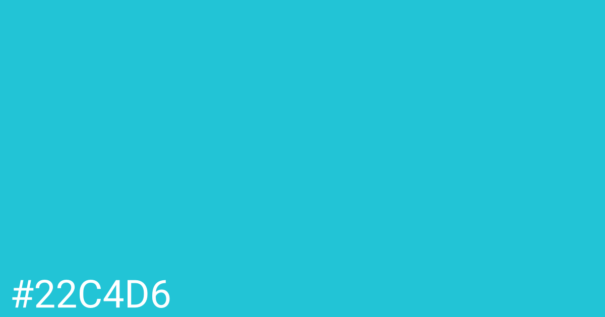 Hex color #22c4d6 graphic