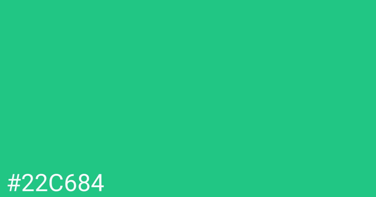 Hex color #22c684 graphic