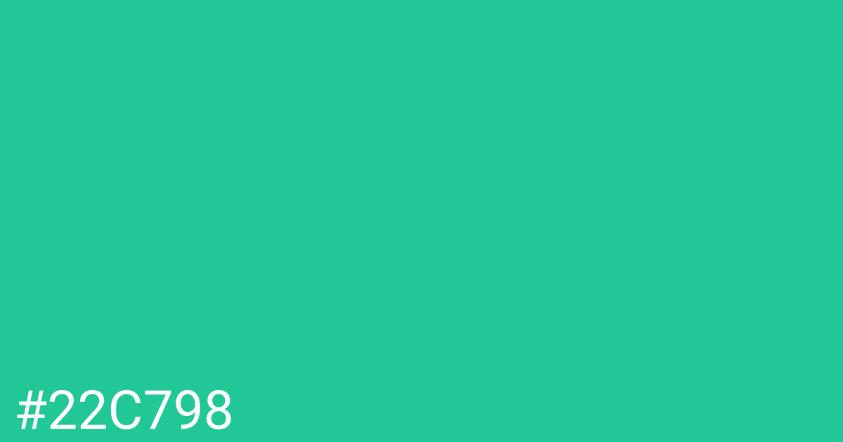 Hex color #22c798 graphic