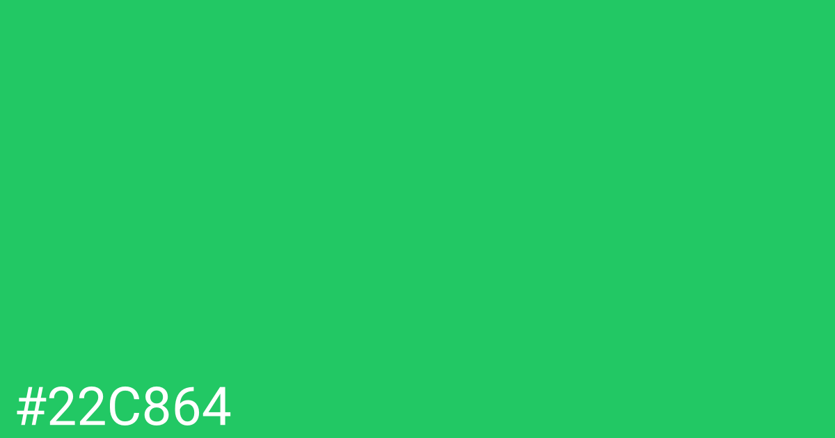 Hex color #22c864 graphic