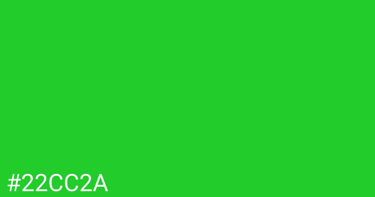 Hex color #22cc2a graphic