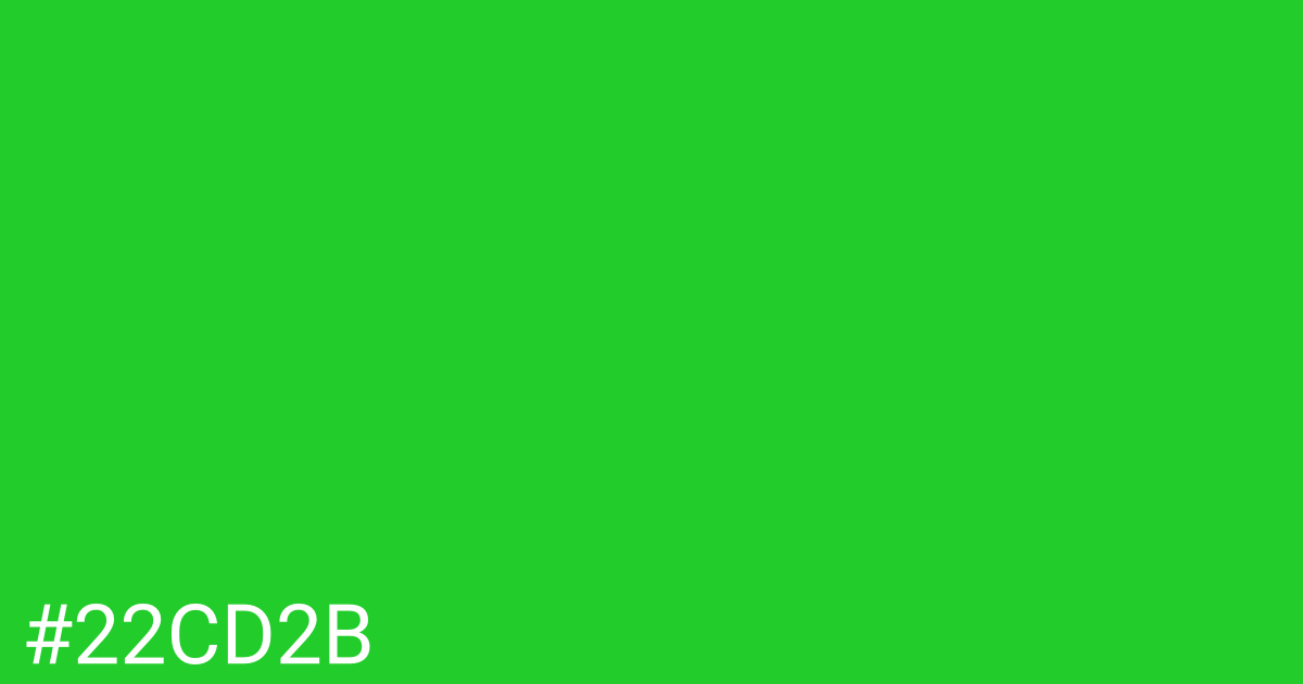 Hex color #22cd2b graphic