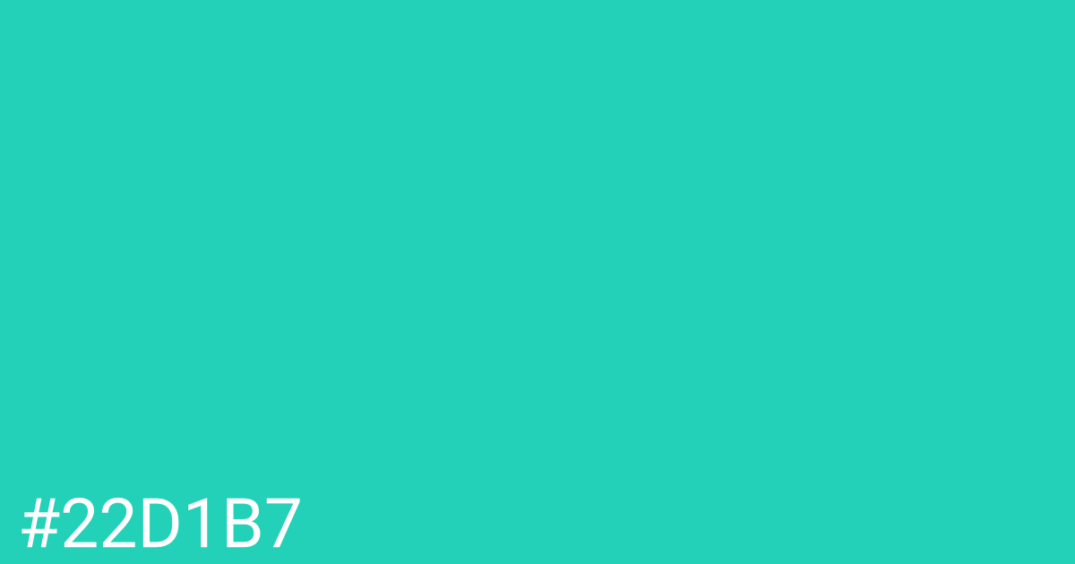 Hex color #22d1b7 graphic