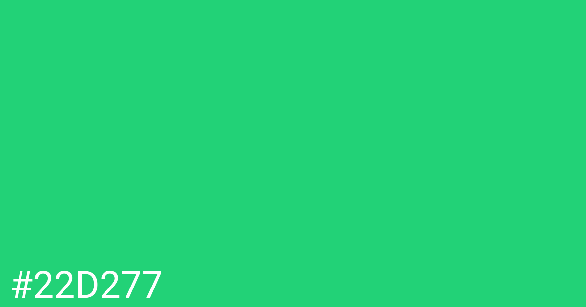 Hex color #22d277 graphic