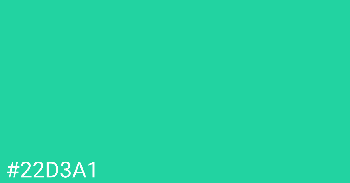 Hex color #22d3a1 graphic