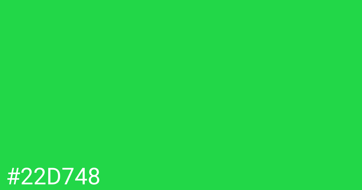 Hex color #22d748 graphic