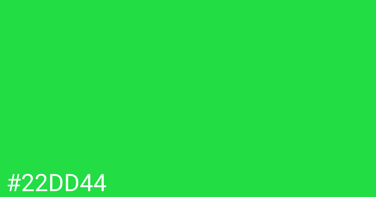 Hex color #22dd44 graphic