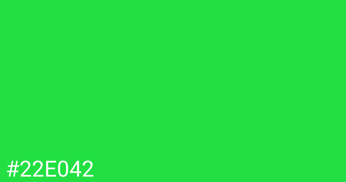 Hex color #22e042 graphic