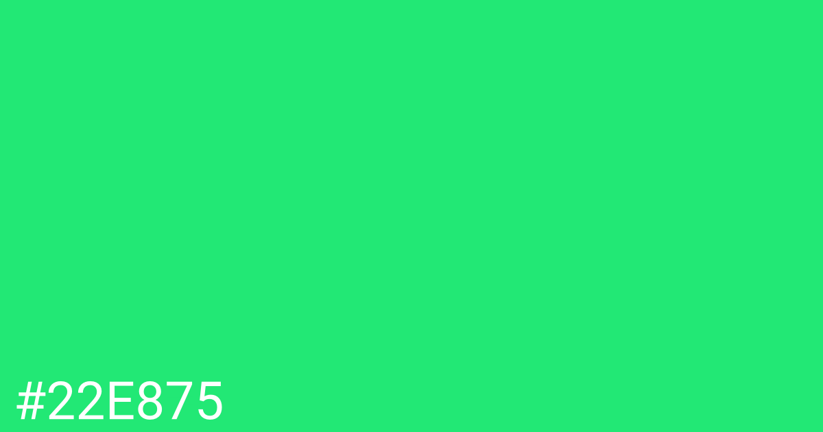 Hex color #22e875 graphic