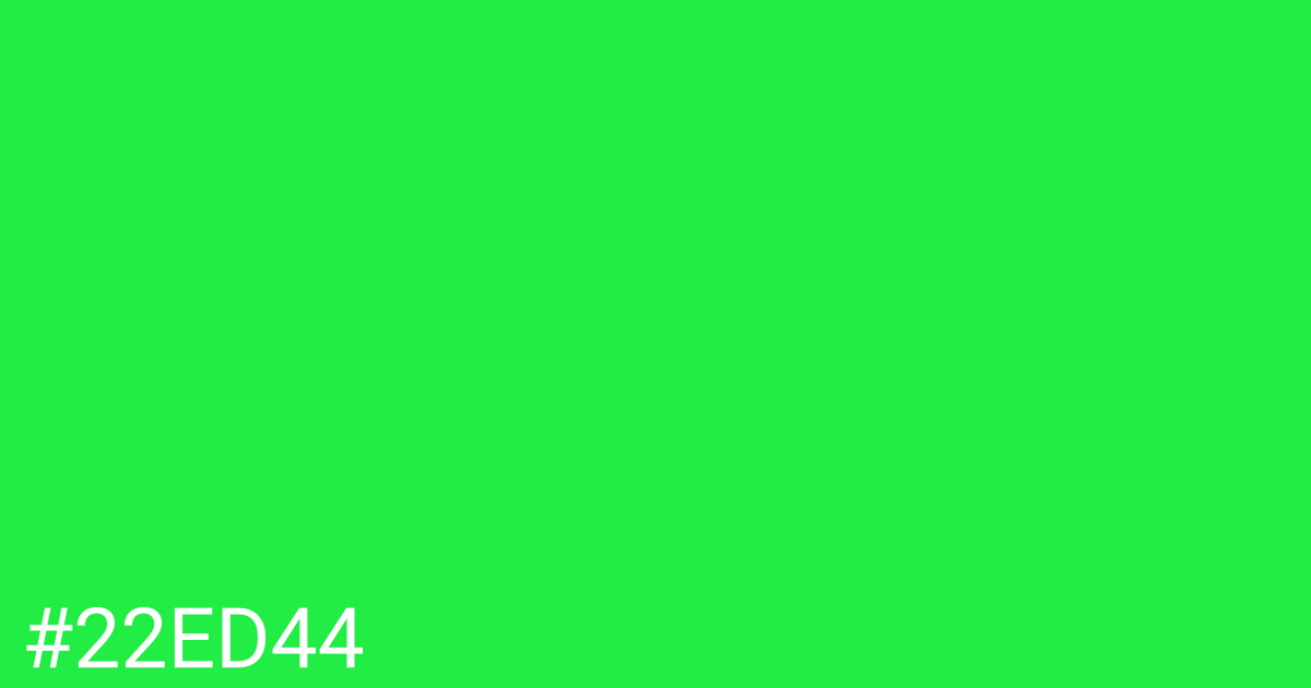 Hex color #22ed44 graphic