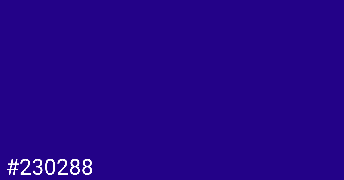 Hex color #230288 graphic