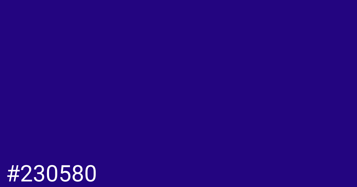 Hex color #230580 graphic