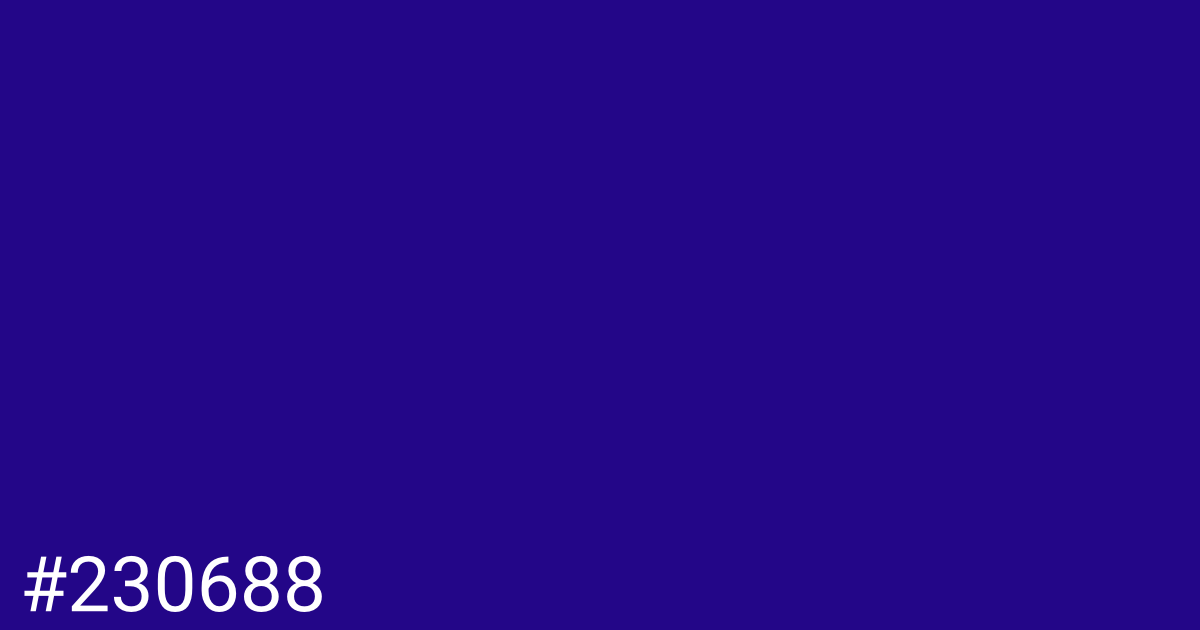 Hex color #230688 graphic