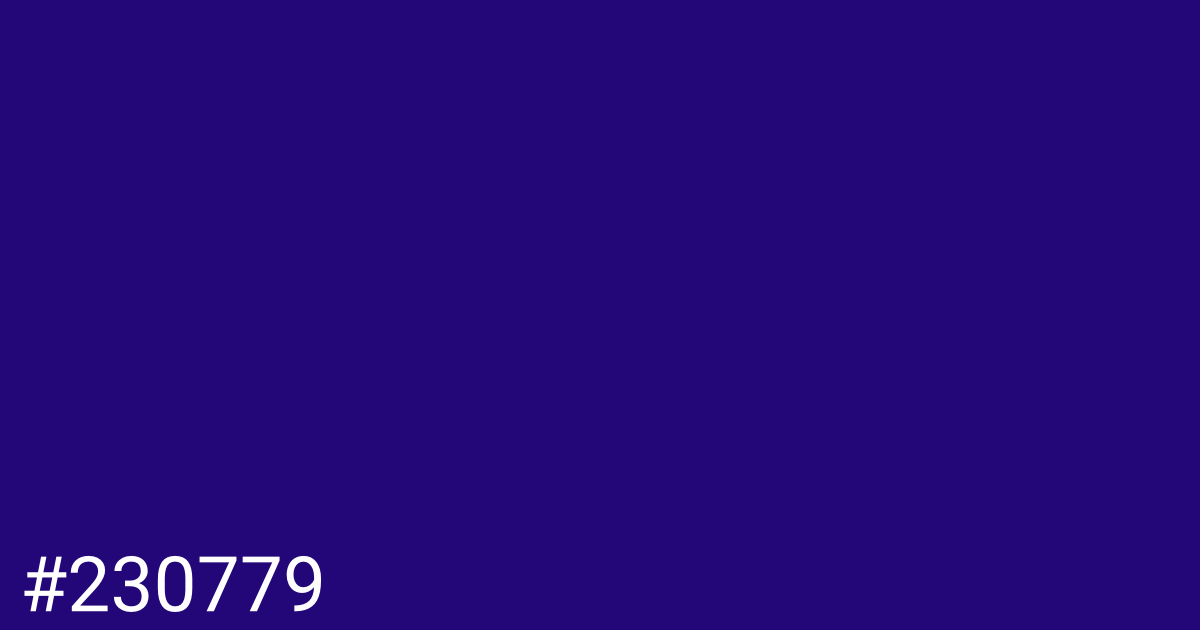 Hex color #230779 graphic