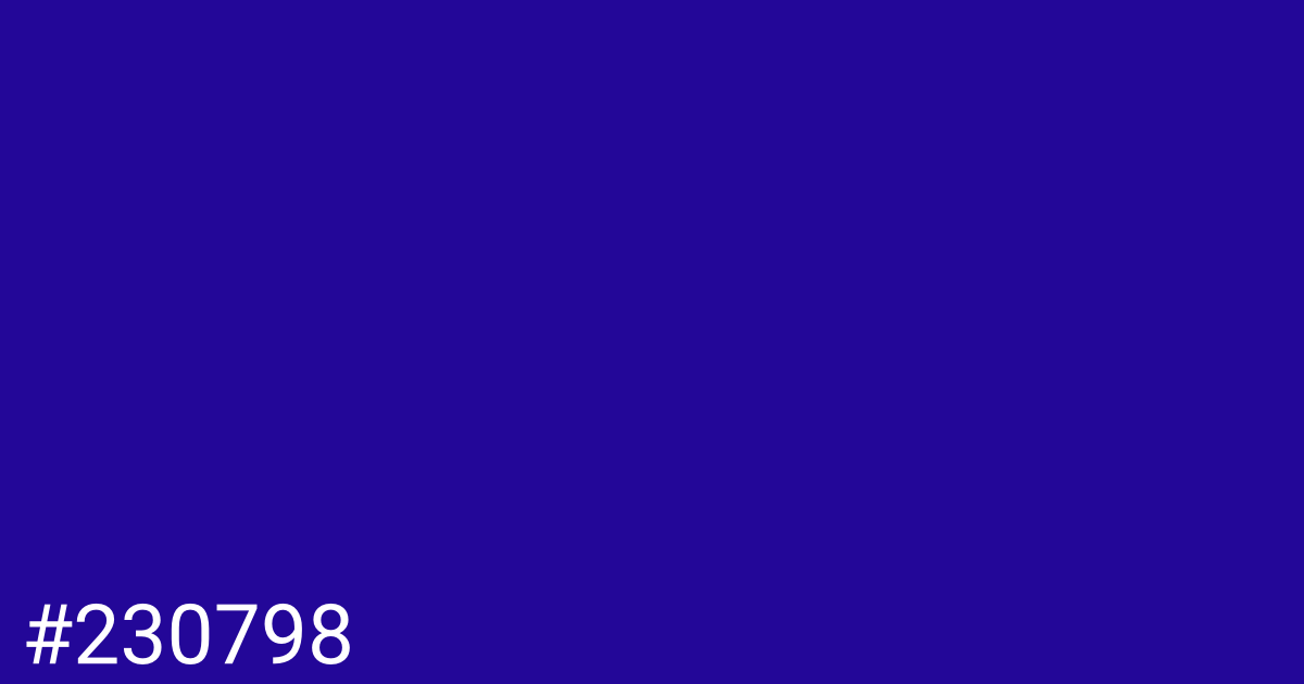 Hex color #230798 graphic