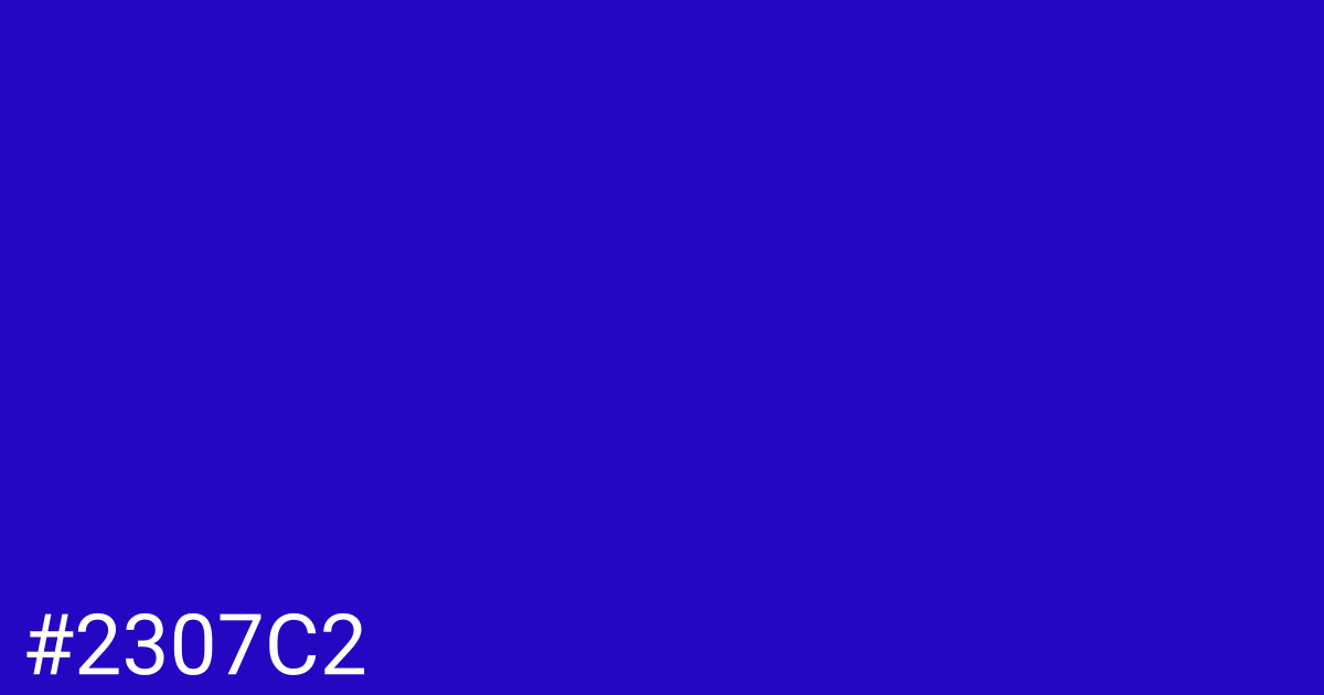 Hex color #2307c2 graphic