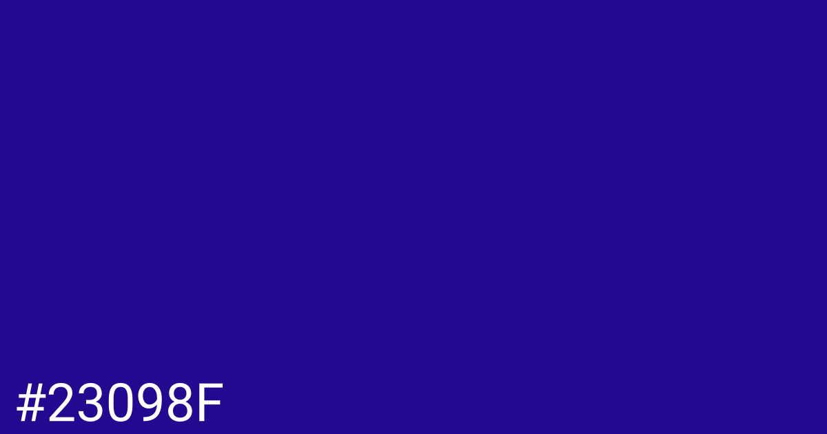 Hex color #23098f graphic