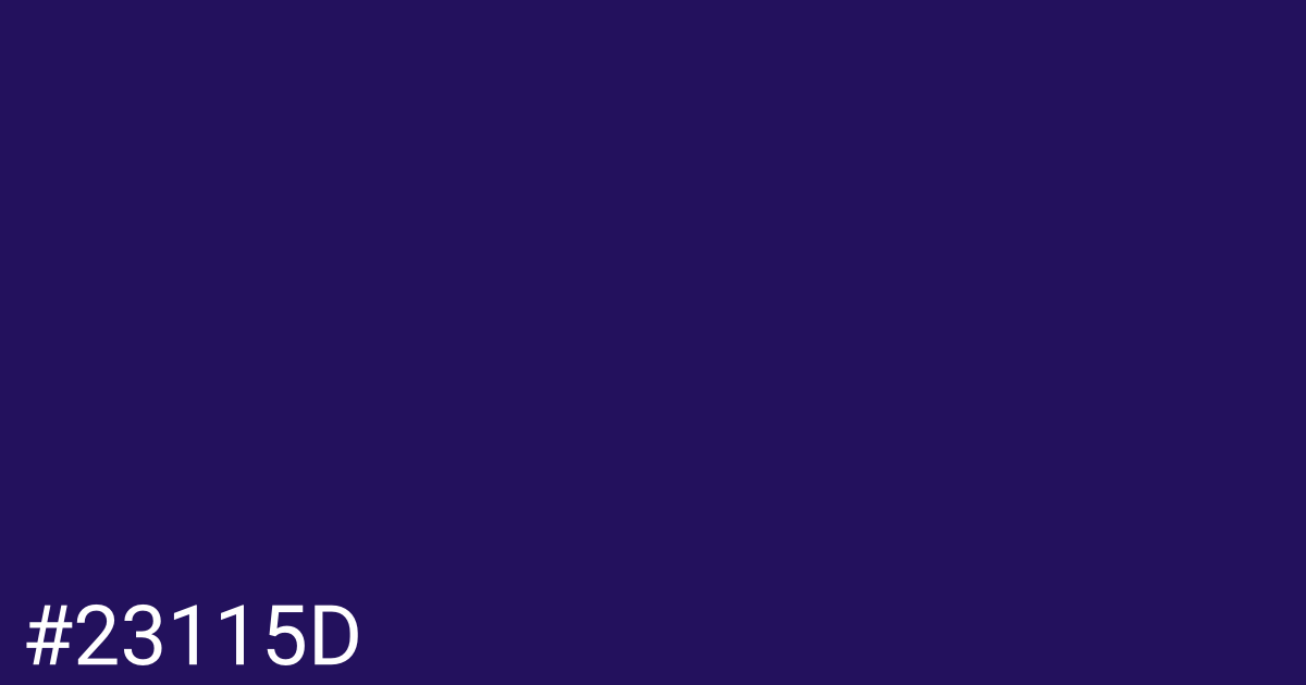 Hex color #23115d graphic