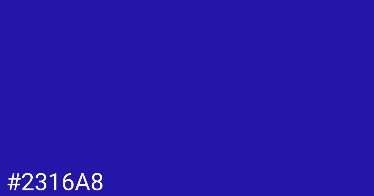 Hex color #2316a8 graphic