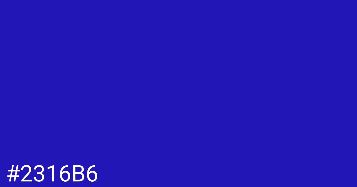 Hex color #2316b6 graphic