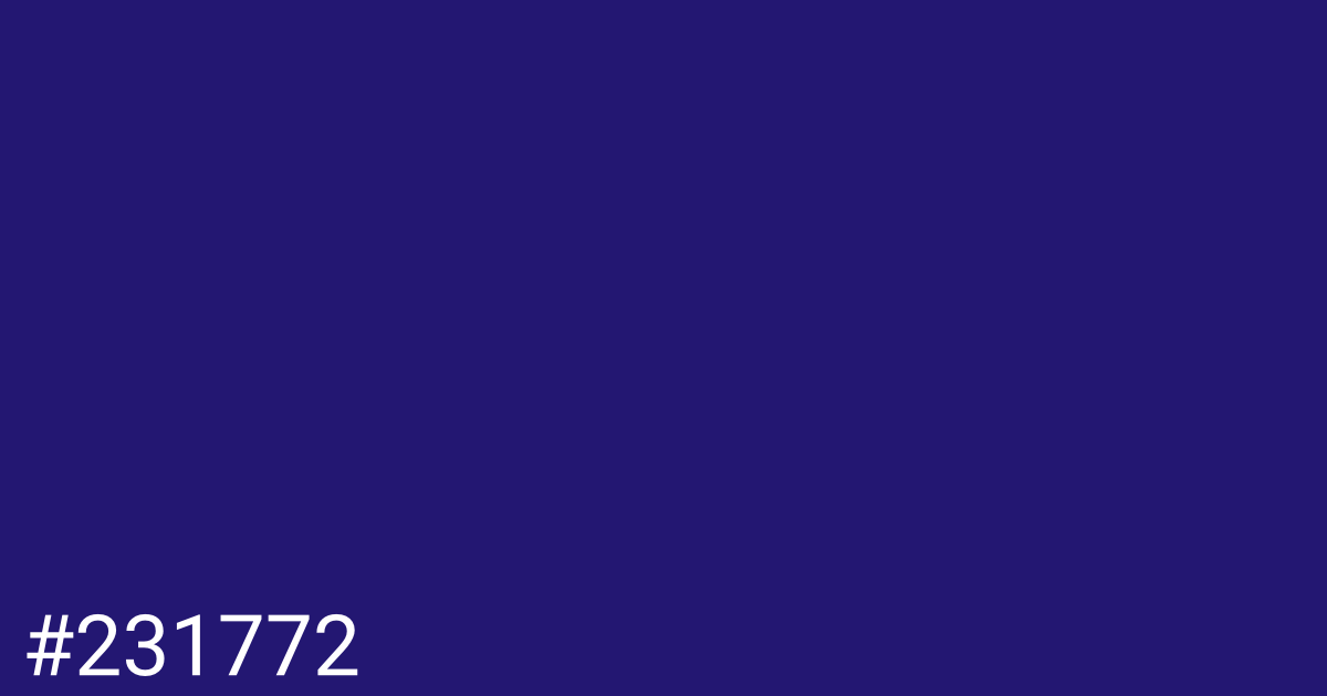 Hex color #231772 graphic