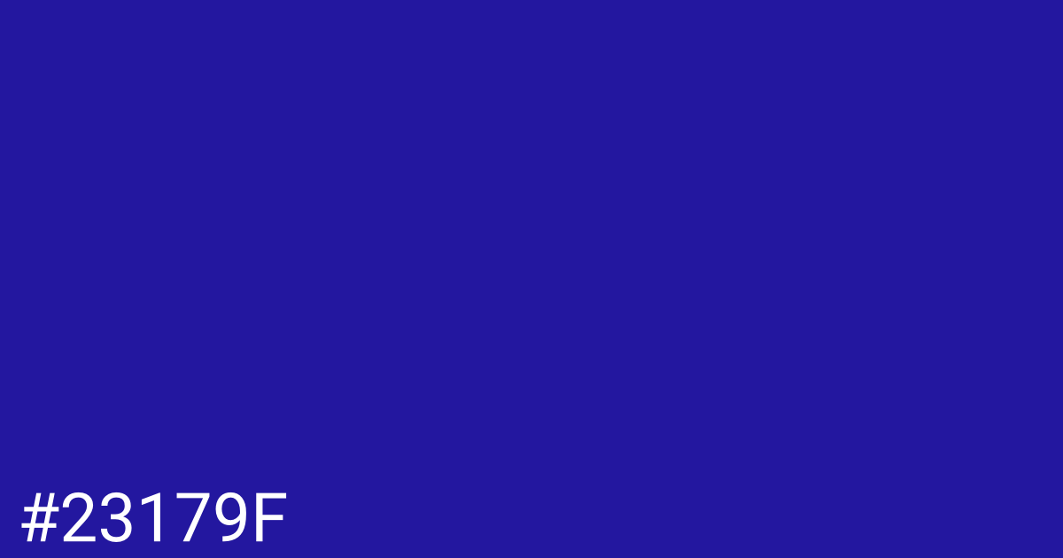 Hex color #23179f graphic