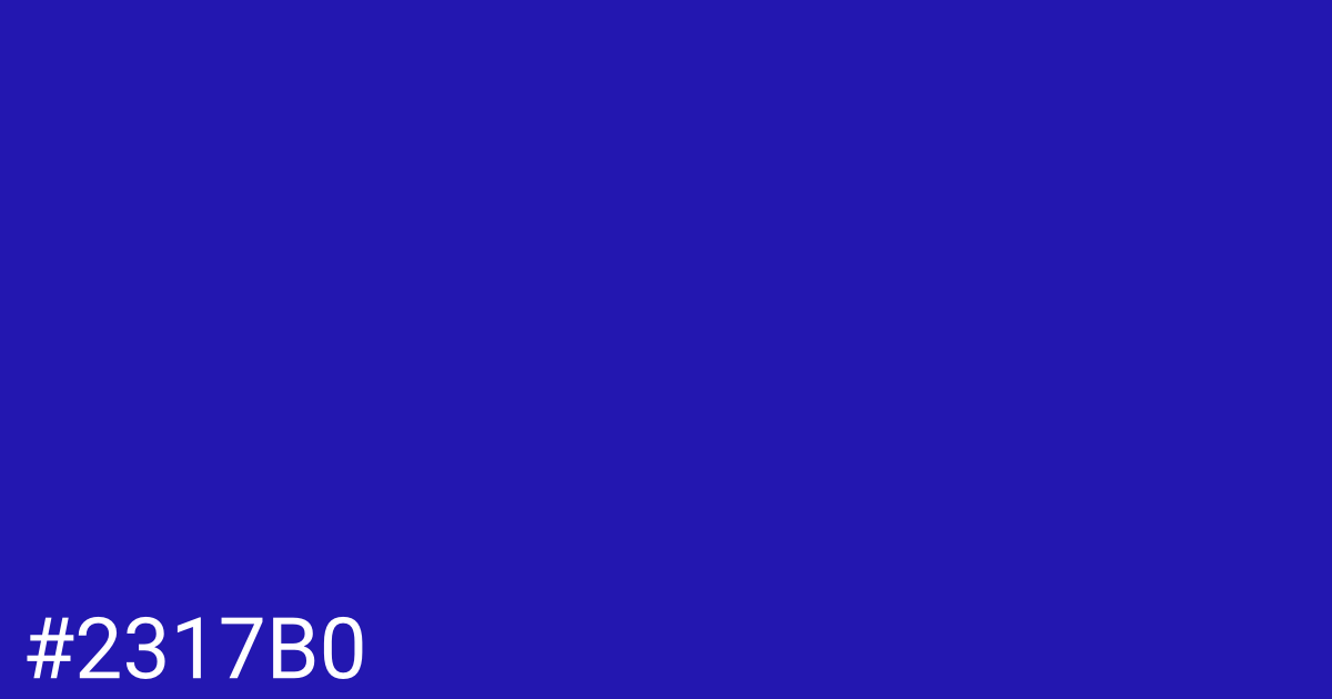 Hex color #2317b0 graphic